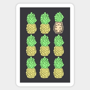 Hedgehog Pineapples Sticker